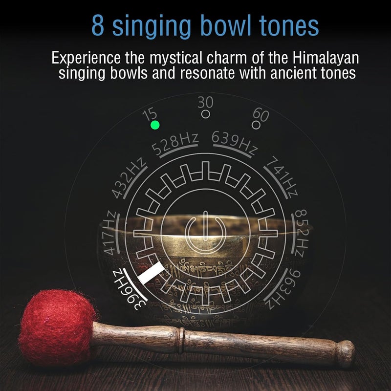 rylaxtones Meditation System,Electronic Tibetan Singing Bowl, Meditation Tone Machine,for Meditation,Mindfulness,Sound Bath,Chakra Healing, Stress Relief,Sound Therapy,Yoga Practice,Relaxation - Image 4